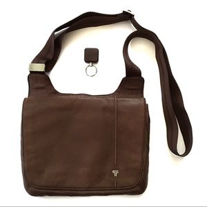 Tumi Crossover Messenger Leather Bag PLUS Key Fob